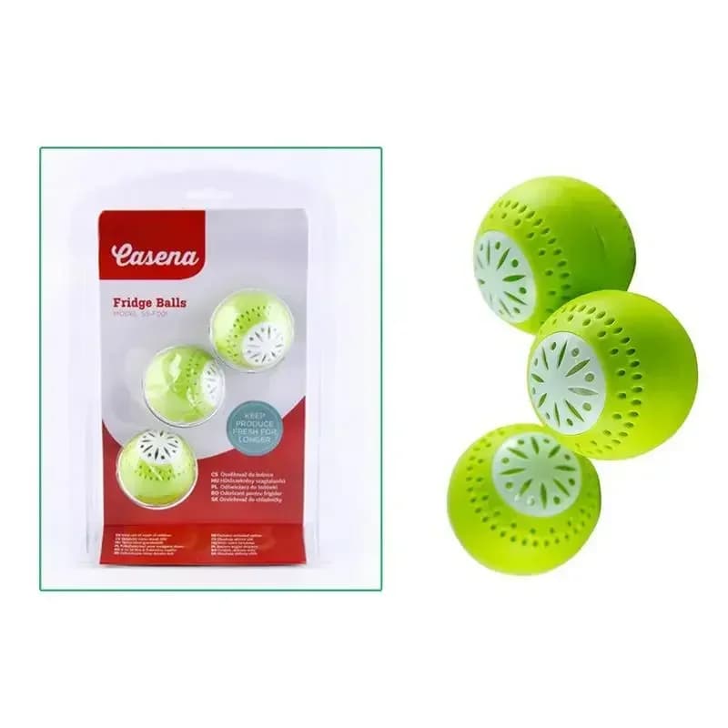 Desodorante para refrigerador de 3 piezas/juego, bolas eliminadoras de olores con carbón activo, producto de limpieza doméstica para cocina