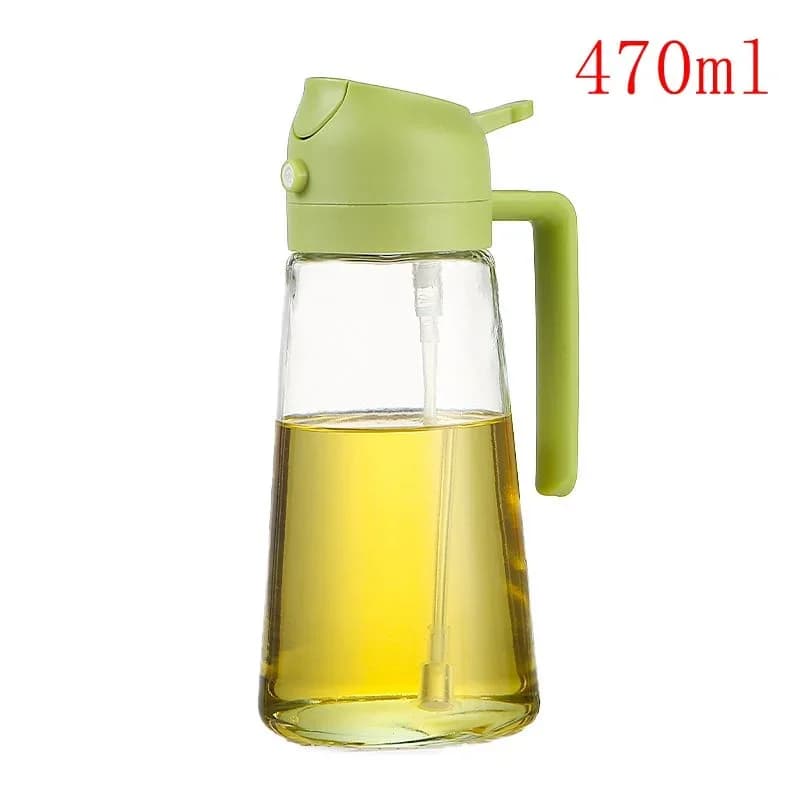 1pc 100/200/300/500ml Aceitera en spray para cocina, botella pulverizadora de aceite de oliva comestible, depósito de aceite en niebla para freidora de aire