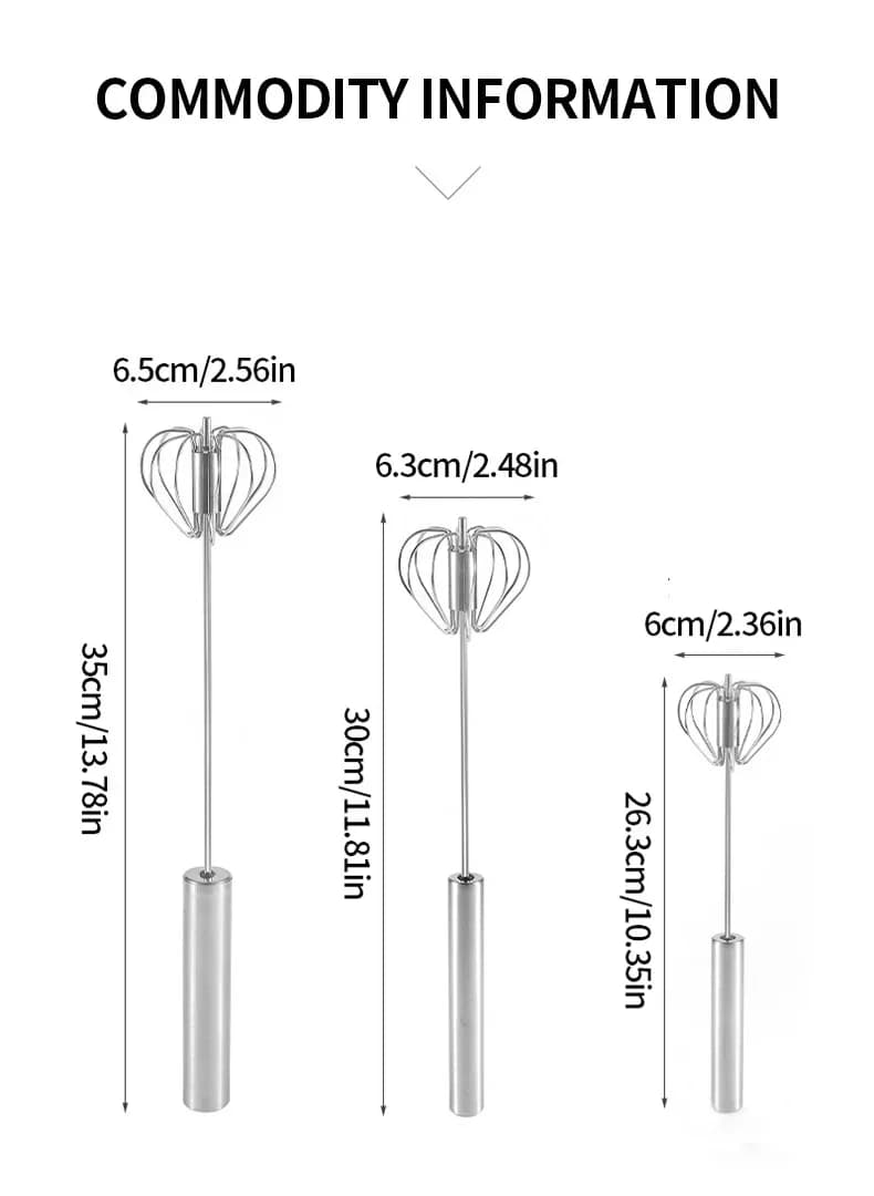 Batidora manual semiautomática de huevos, mezclador giratorio de crema, utensilio de repostería para el hogar, gadget de cocina para batir huevos y mezclar pasteles