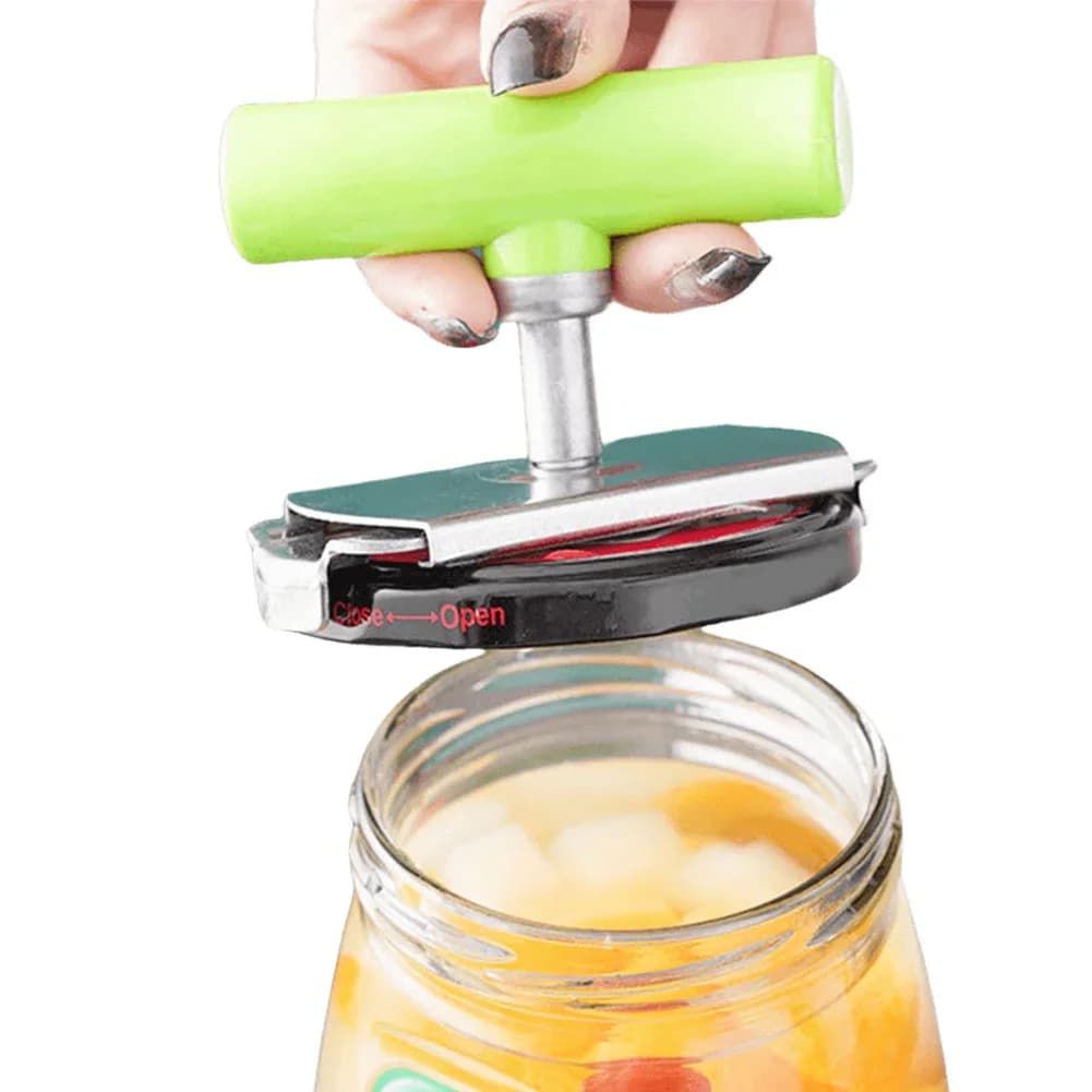 Abrelatas multiusos de acero inoxidable | Herramienta ajustable que ahorra esfuerzo para tapas de botellas y latas | Gadget para cocina comercial y hogar