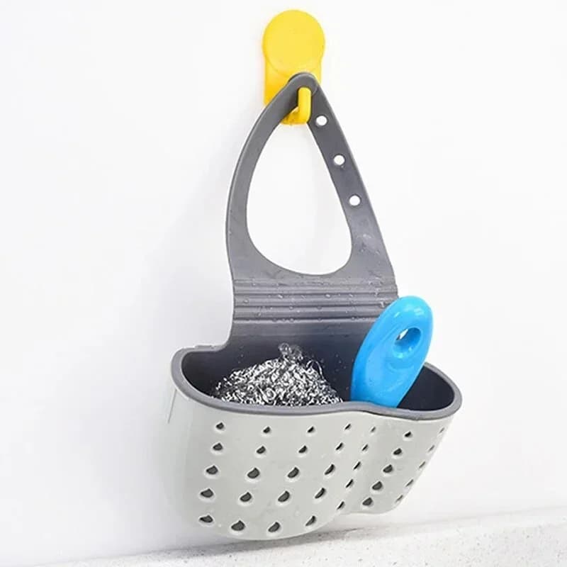 Organizador de drenaje para almacenamiento en casa, soporte ajustable para fregadero de cocina, cesta colgante para jabón y esponja, accesorios de cocina