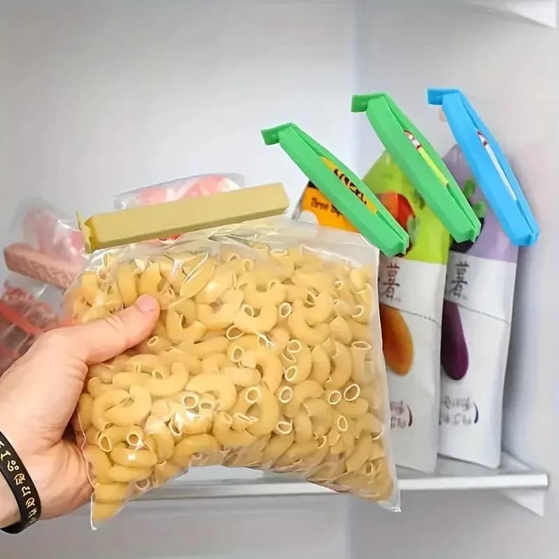 5-30pcs clips de sellado coloridos, pinza selladora para bolsas de snacks, a prueba de humedad y conservación de frescura, accesorio de cocina reutilizable para bolsas de plástico