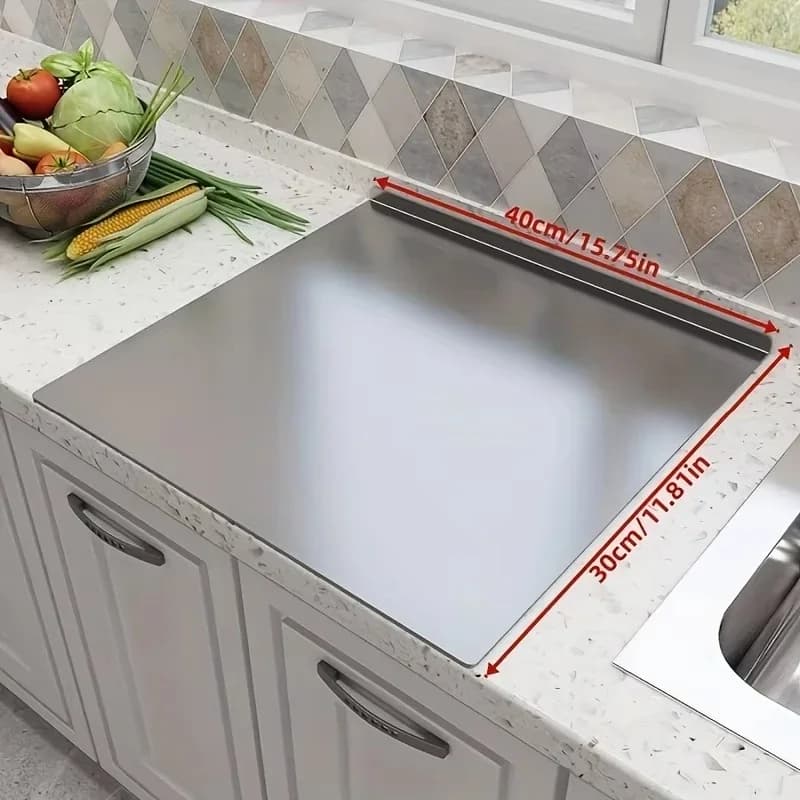 Tabla de cortar grande plegable de acero inoxidable, herramientas de cocina, barbacoa, artículos de cocina, accesorios de cocina para uso doméstico y exterior