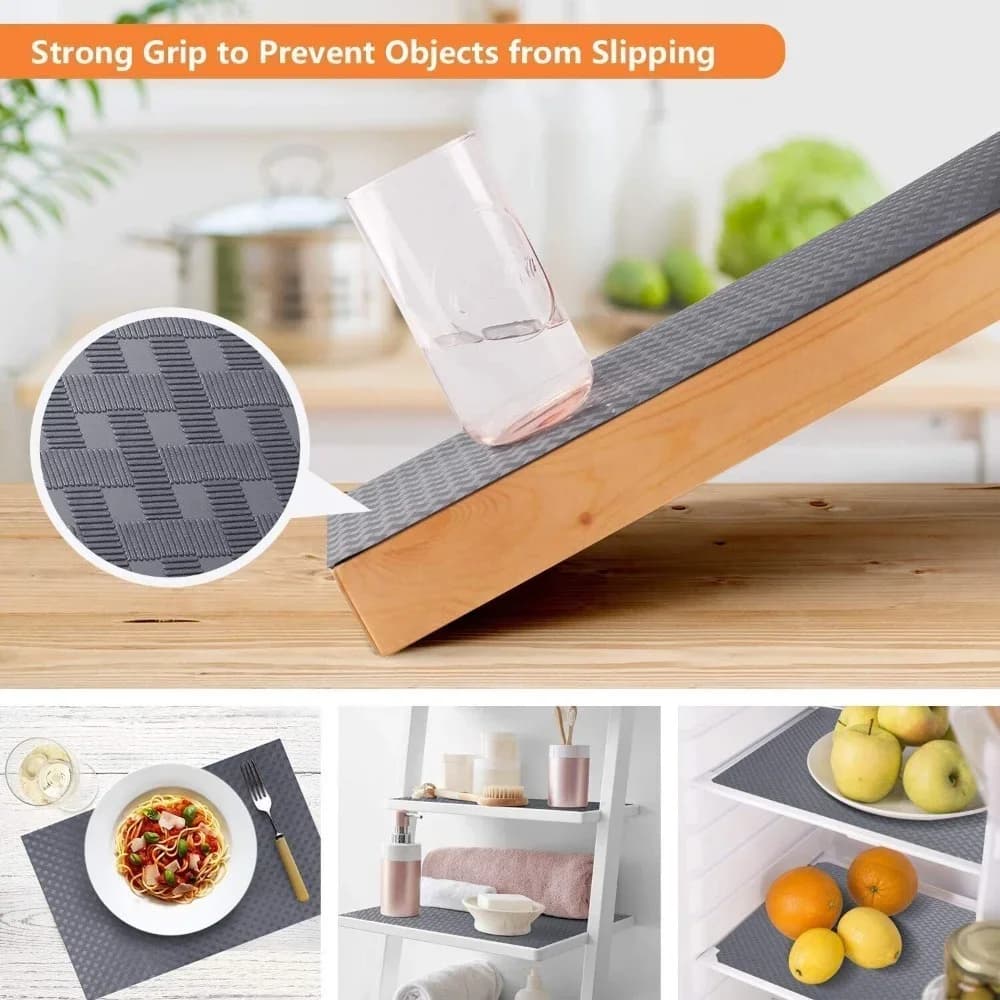Protector antideslizante para estantes y cajones, organizador impermeable para armarios de cocina