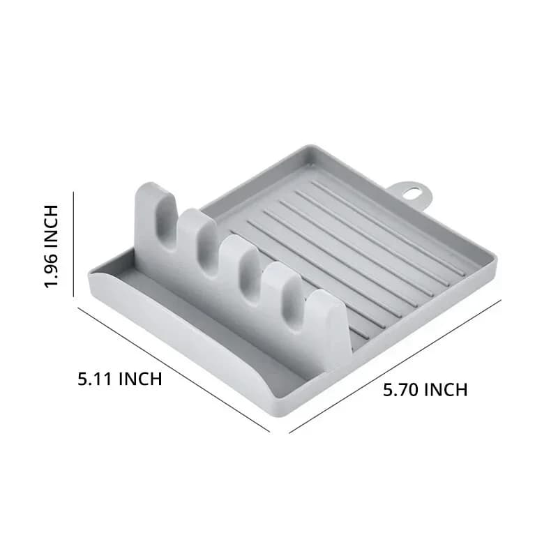 [Más vendidos] 1 pieza soporte para espátula, soporte para tapa de olla, estante para encimera, soporte para cuchara, bandeja para cuchara de sopa, porta palillos