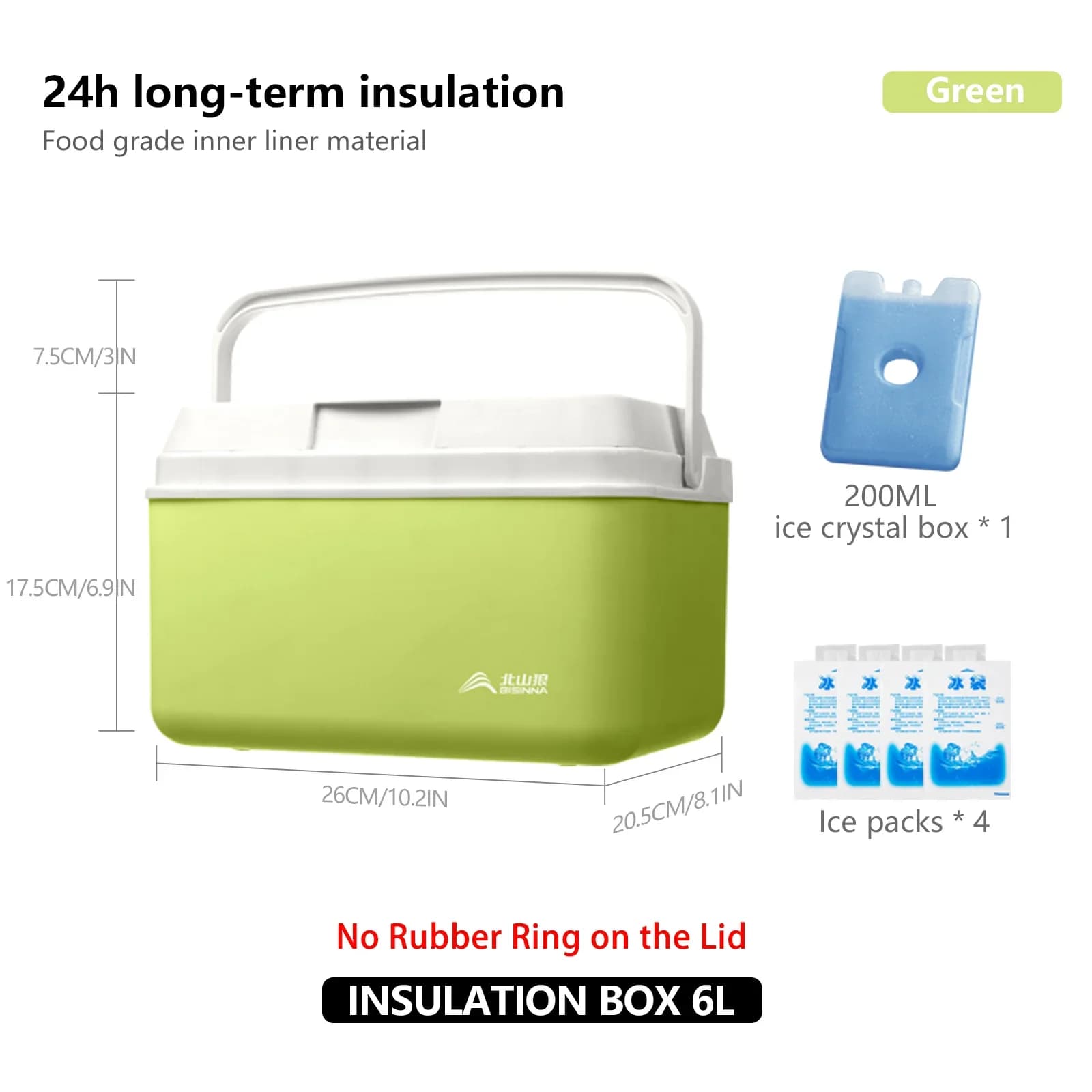 BISINNA Caja térmica para camping 6L/9L/15L, nevera portátil para pesca, nevera para coche, exterior, playa, pesca, picnic, barbacoa, cubo para hielo