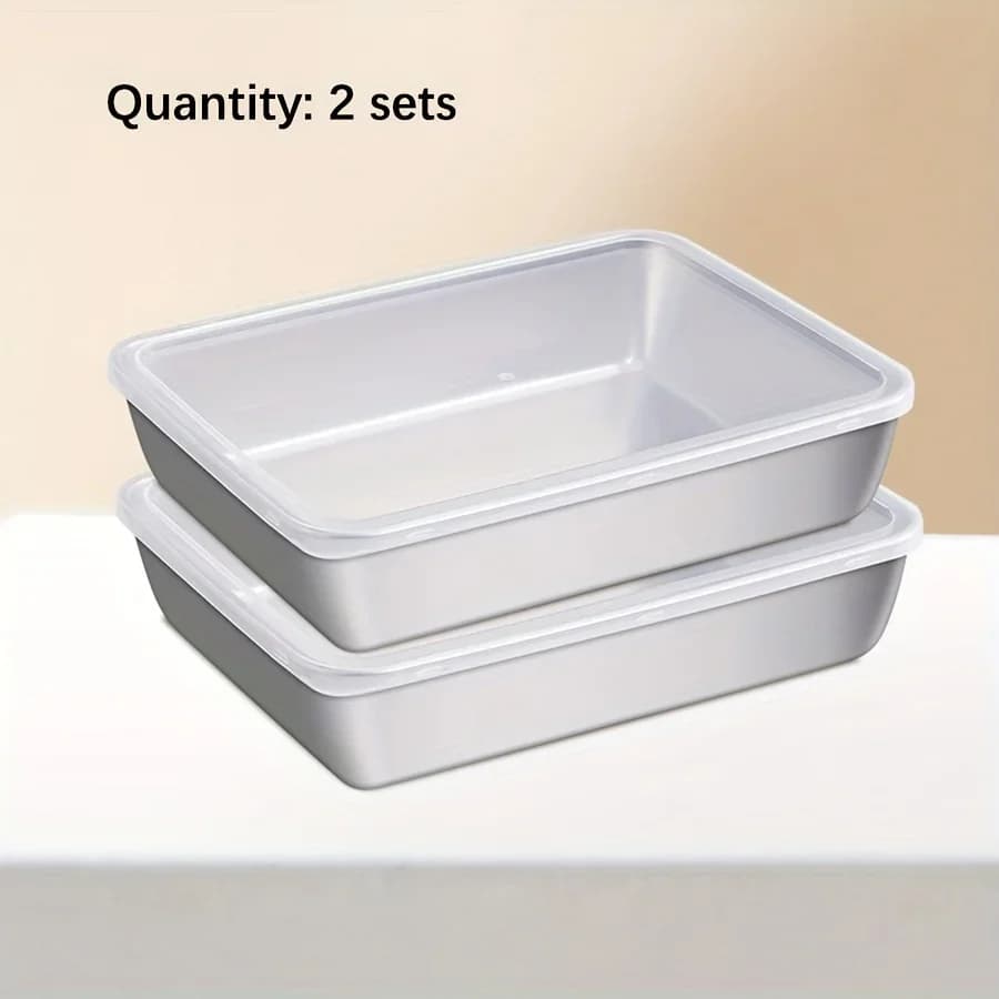 Juego de 3 recipientes de almacenamiento de alimentos de acero inoxidable - Organizadores de cocina herméticos sin BPA para frigorífico/despensa/alimentos secos