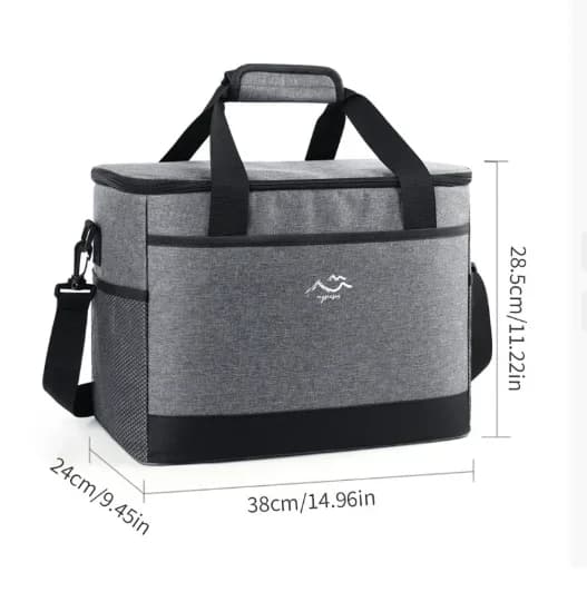 Bolsa de almuerzo aislante cuadrada de gran capacidad, bolso cruzado minimalista para conservar frescura, para uso al aire libre