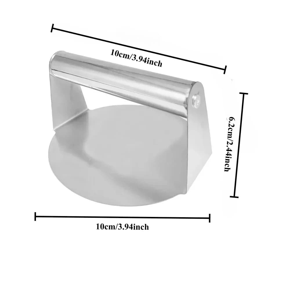 Nueva prensa para hamburguesas Smash de acero inoxidable | molde resistente para formar y aplastar hamburguesas para barbacoa, parrilla y cocina (antiadherente)