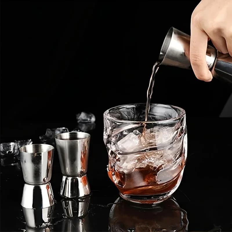 Vaso medidor de acero inoxidable, jigger, medidor doble para cócteles, botella medidora de alcohol, herramienta de bar para fiestas