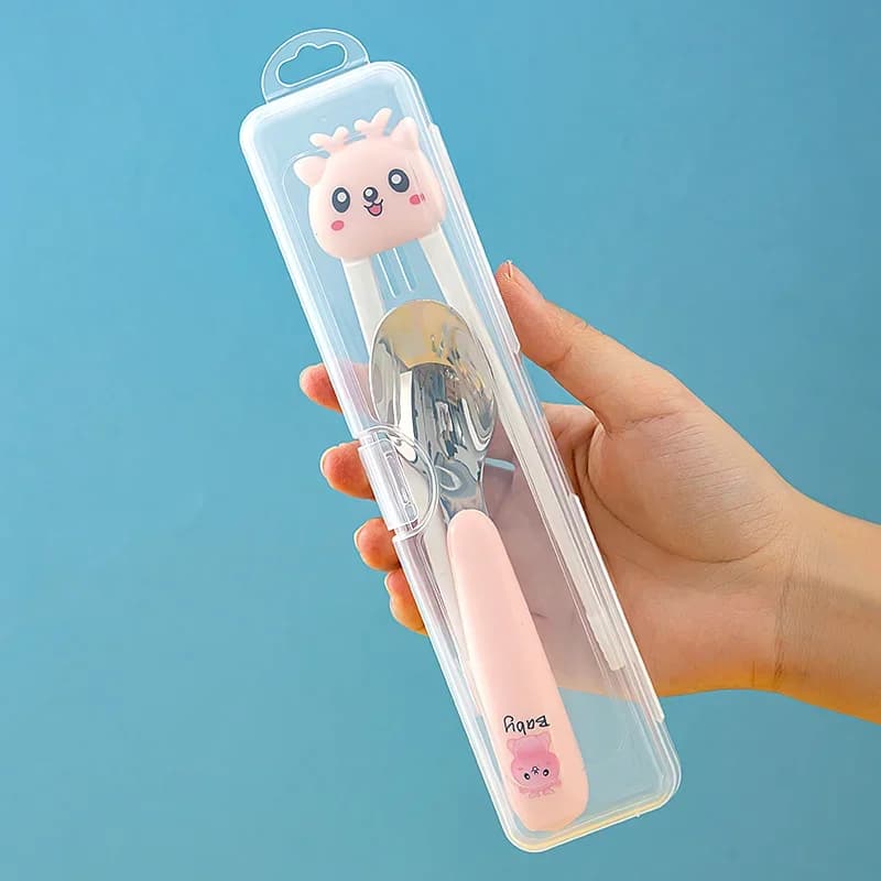 Caja portátil transparente para cubiertos Caja de almacenamiento para cubiertos de viaje con tapa abatible a prueba de polvo para palillos, tenedores y cucharas