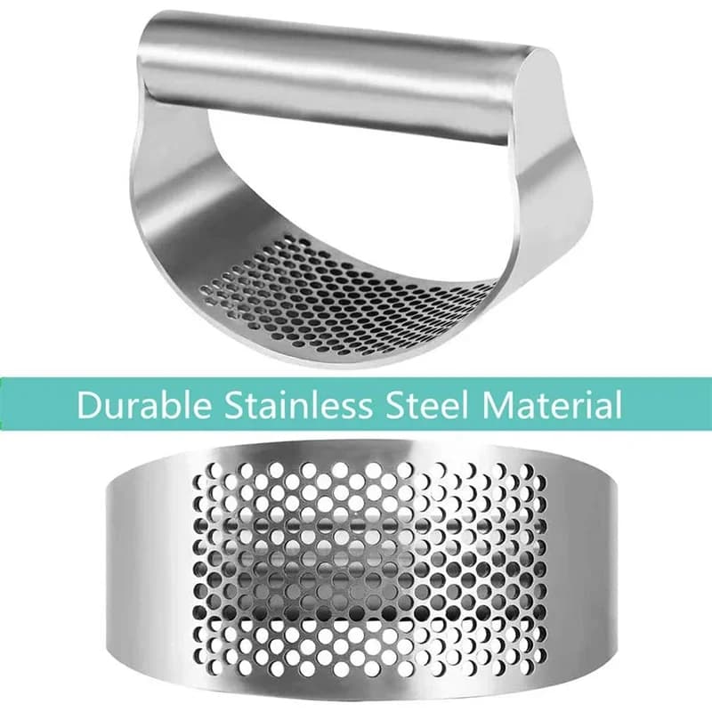 Exprimidor de ajo de acero inoxidable mejorado, prensa manual para ajo y jengibre, triturador tipo balanceo, utensilio para picar ajo, gadget de cocina