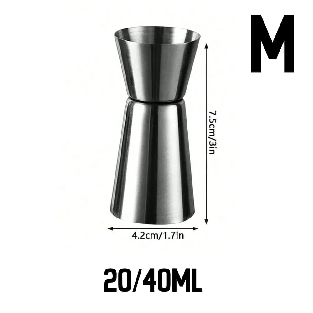 Vaso medidor de acero inoxidable, jigger, medidor doble para cócteles, botella medidora de alcohol, herramienta de bar para fiestas